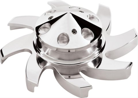 Billet Specialties Alternator Pulleys 85220 Pulley, V-Belt, 1-Groove, Aluminum, Polished, .642 in. Bore, Bolt-on, GM/Ford, Each
