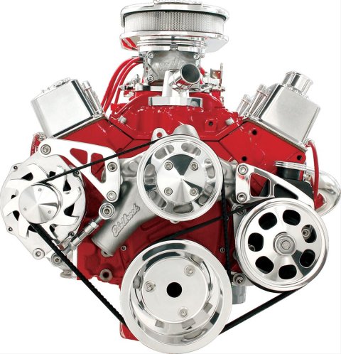 Billet Specialties Serpentine Conversion Pulley Kits FM2121PC Kit, Conversion, Aluminum, Polished, Chevy, Small Block, Kit