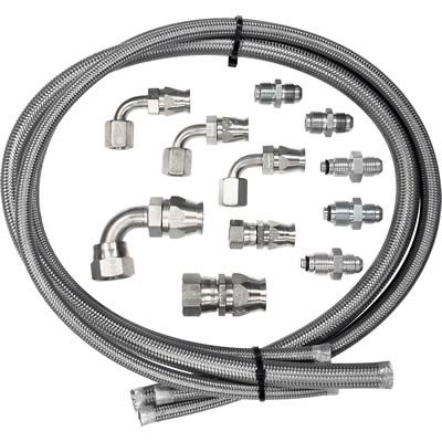 Billet Specialties Power Steering Hose Kits 77900 Kit, Steering, Braided Stainless Steel Hose, Fittings, Kit