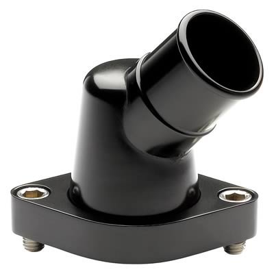 Billet Specialties Thermostat Housings BLK90420 Water Neck, Aluminum, Black Anodized, 45 Degree, Chevy, Big/Small Block, Each