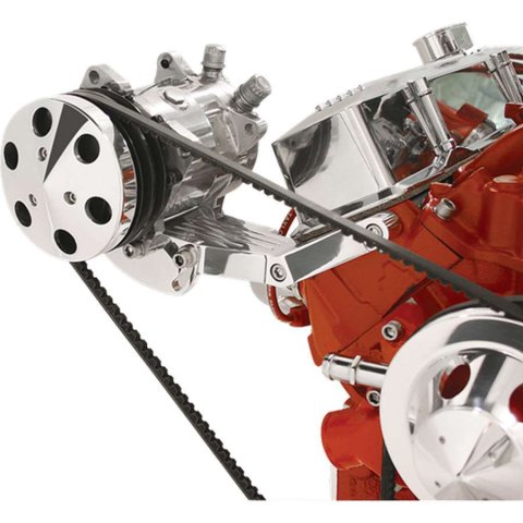 Billet Specialties Independent Side-Mount Compressor Brackets 10421 Air Conditioning Bracket, Side Mount, PasswngerSide, Sanden 508 AC Compressor, Small Chevy, Short Water Pump and V-Groove Pulley, Kit