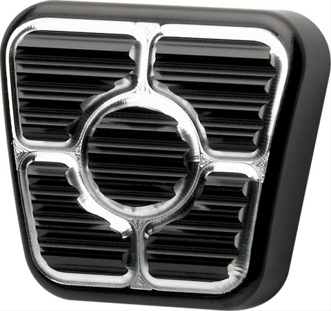 Billet Specialties Pedal Pads for 1967-1969 CAMARO, FIREBIRD - 199665 Pad, Emergency Brake, Aluminum, Black Anodized, Chevy, Pontiac, Each