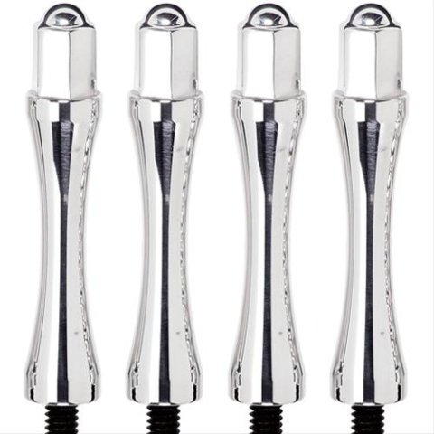 Billet Specialties Valve Cover Hold-Downs 95011 Wing Nuts, Aluminum, Polished, 1/4 in.-20, 2.875 in. Length, Set of 4