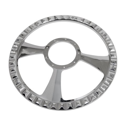 Billet Specialties Half-Wrap Steering Wheels 30935 Wheel, Half-Wrap, GTX01, Aluminum, Polished, 3-Spoke, 14 in. Diameter, 9-Bolt Mount, Each