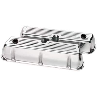 Billet Specialties Diecast Aluminum Valve Covers 95320 Covers, Tall, Aluminum, Polished, Ball-Milled, Ford, Small Block, Pair
