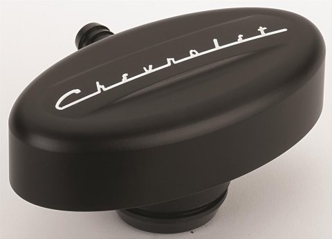 Billet Specialties Valve Cover Breathers BLK21923 Breather, Oval, Push-in, Aluminum, Black Anodized, Each