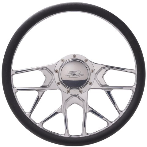Billet Specialties Steering Wheels 34107 STEERING WHEEL 1/2 WRAP 15.5" REDLINE
