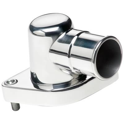 Billet Specialties Thermostat Housings 90730 Water Neck, Aluminum, Polished, 0 Degree, Ford, FE Engines, Each