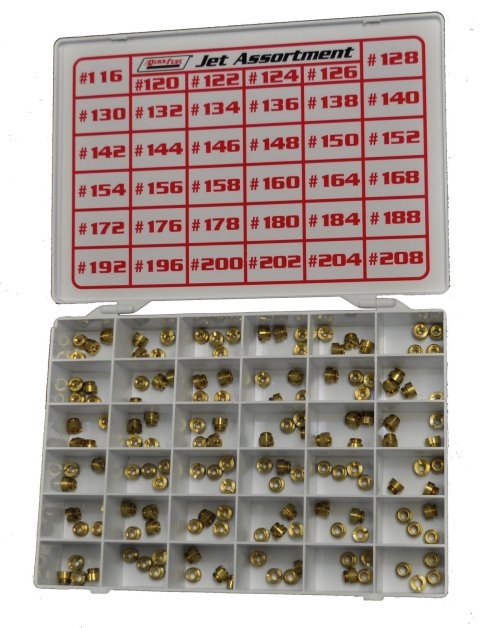 Quick Fuel Alcohol Jet Kits 36-436AQFT Carburetor Assortment, Alcohol, 116-208, 4-Each, 5/16 in.-32 Thread, Kit