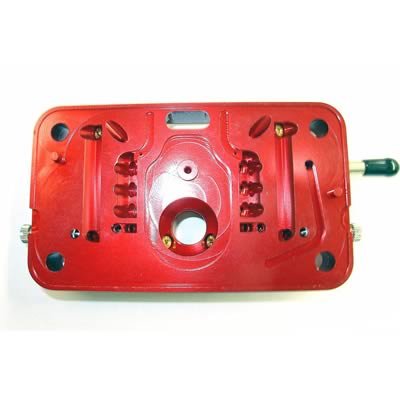 Quick Fuel Billet Metering Blocks 34-8QFT Block, Primary, Aluminum, Red Anodized, 4160 Series Carburetors, Each