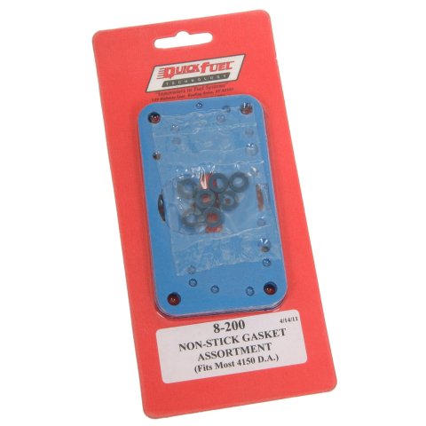 Quick Fuel Service Carburetor Gasket Assortments 8-200QFT Kit, Blue Reusable Fiber, Fuel, Holley, Kit