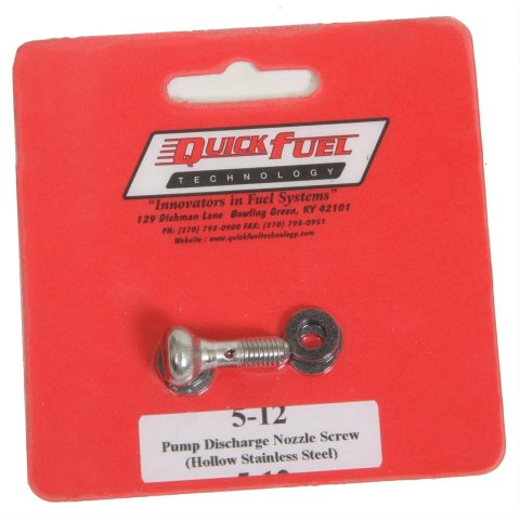 Quick Fuel Carburetor Discharge Nozzle Screws 5-12QFT Screw, Nozzle, Allen Head, Stainless steel, Holley/Quick Fuel, Each
