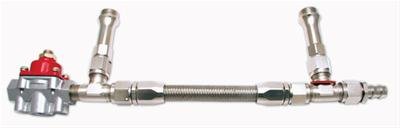 Quick Fuel Carburetor Lines 34-8000BPQFT Line, Braided Stainless Steel, Aluminum, Holley, Fuel, -8 AN Inlet, 7/8 in.-20 Thread, Each