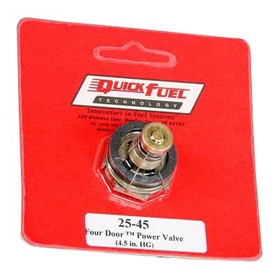 Quick Fuel FOUR DOOR Power Valves 25-45QFT Valve, Single Stage, 4.5 in. Hg, 4-Window, Holley, Fuel, Each