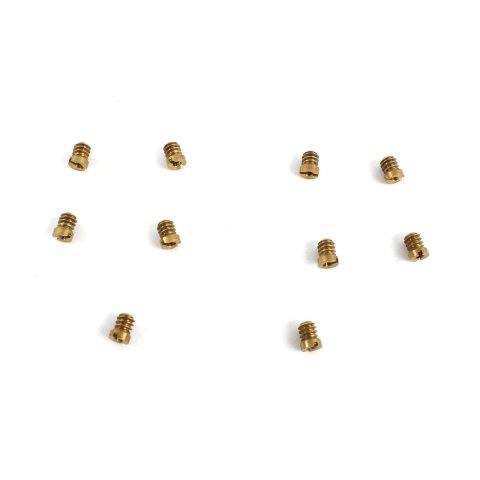 Quick Fuel Carburetor Idle Feed Restrictors 7-7-10QFT Restrictors, Brass, 6-32 unf, Blank, Drill to Suit, Fuel, 4150/4500, Set of 10