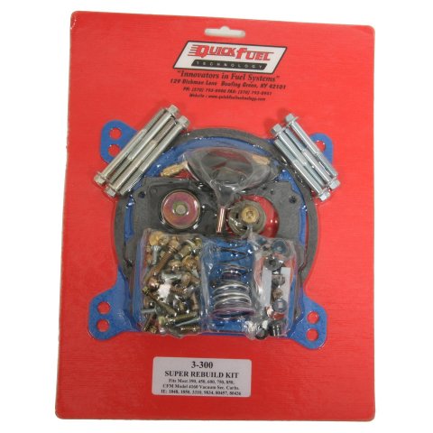 Quick Fuel Super Carburetor Rebuild Kits 3-300QFT Kit, Performance, Non-Stick Blue Gaskets, Holley, 4160, Kit
