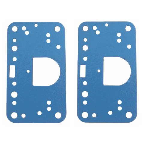 Quick Fuel Carburetor Metering Block Gaskets 8-129QFT Gaskets, Blue, Buna-N, 4150, Pair