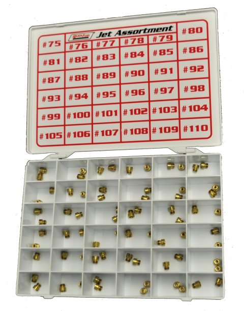 Quick Fuel Gasoline Jet Kits 36-236QFT Carburetor Assortment, Gasoline, 75-110, 2-Each, 1/4 in.-32 Thread, Kit
