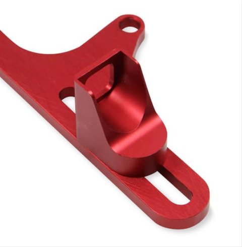 Quick Fuel Billet Aluminum Throttle Cable Brackets 49-125QFT Bracket, Aluminum, Red Anodized, Holley, 4150/4160, GM Cable. Each
