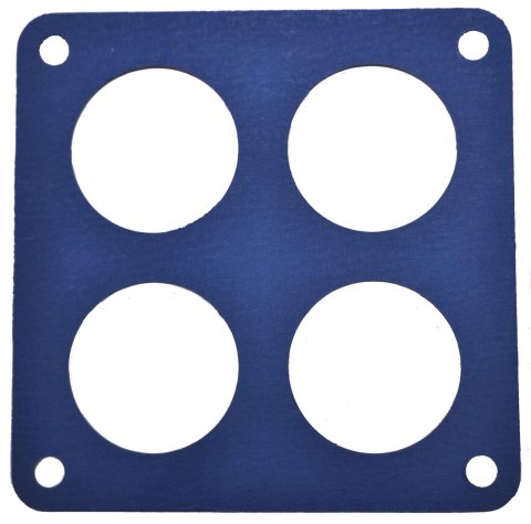 Quick Fuel Carburetor Base Gaskets 8-1107QFT Gasket, 4-Barrel Dominator, 4-hole Style, Paper with Silicone Coating, 0.062 in. Thick, Each
