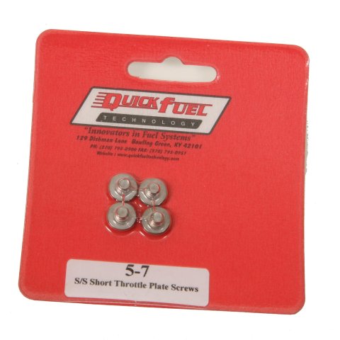 Quick Fuel Throttle Plate Screws 5-7QFT Screws, Throttle/Choke Plate, Holley/Quick Fuel, Set of 4