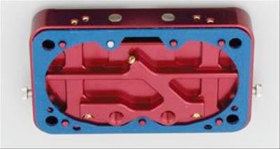 Quick Fuel Billet Metering Blocks 34-77QFT Block, QFX 3 Circuit, 5 Emulsion, Billet, Red Anodized, QFX and 4500 Series Carburetors, Each