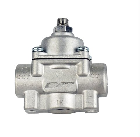 Quick Fuel Pressure Regulators 30-804QFT Regulator, 1-4 psi, 3/8 in. NPT Single Inlet/Dual Outlets, Each
