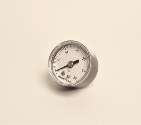 Quick Fuel Pressure Gauges 30-48QFT Gauge, Pressure, Analog, 0-30 PSI, 1 1/2 in. Diameter, 1/8 in. NPT Male Port, Each
