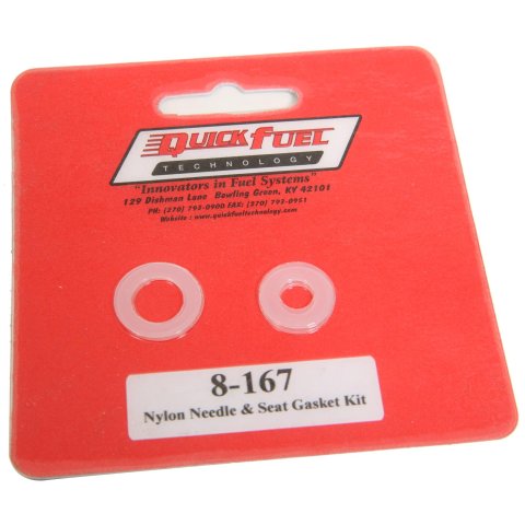 Quick Fuel Needle and Seat Gaskets 8-167QFT Gaskets, Seat, Nylon, Top/Bottom, Fuel, Kit