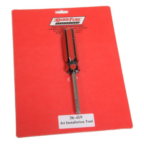 Quick Fuel Quick-Change Jet Driver Tools 36-469QFT Tool, Steel, Chrome, Red/Black Plastic Handle, Each