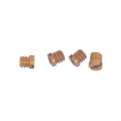 Quick Fuel Carburetor Idle Feed Restrictors 7-28QFT Restrictors, Brass, .028 in. Diameter Restriction, Fuel, Set of 4