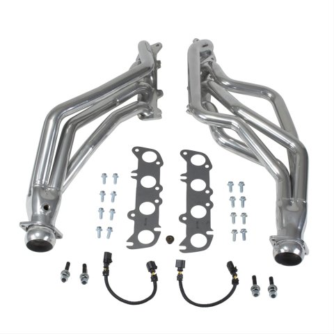 BBK Full-Length Headers 16340 Headers, Engine Swap, Long Tube, Steel, Silver Ceramic Coated, Ford, 5.0L Coyote, Pair