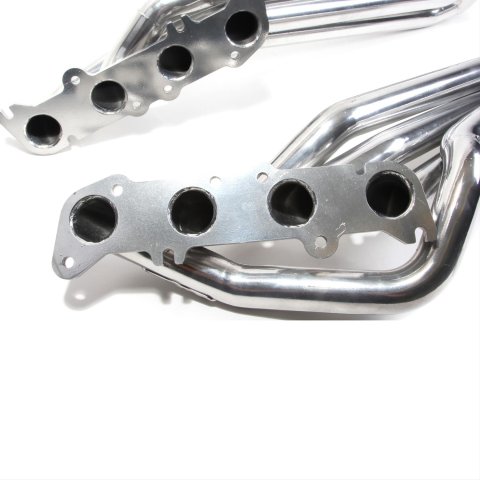 BBK Full-Length Headers 18560 Headers, Long Tube, Steel, Silver Ceramic Coated, Ford, 5.0L, Pair