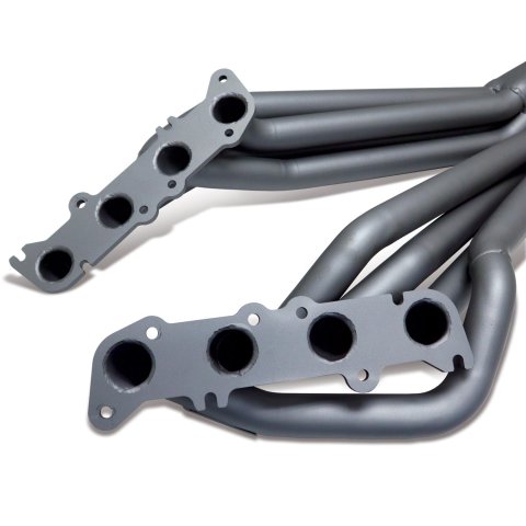 BBK Full-Length Headers 1856 Headers, Long Tube, Steel, Titanium Ceramic, Ford, 5.0L, Pair