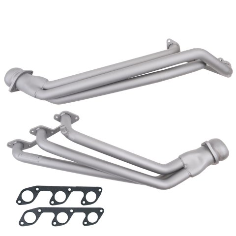 BBK Full-Length Headers 1643 Headers, Long Tube, Steel, Titanium Ceramic Coated, Ford, Mustang, V6, Pair