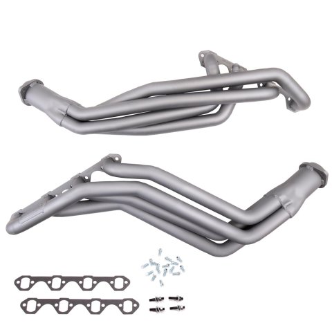 BBK Full-Length Headers 1519 Headers, Long Tube, Steel, Titanium Ceramic, Ford, 5.0L, Pair