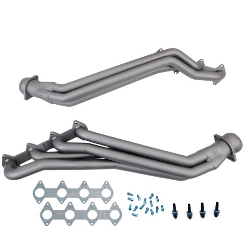 BBK Full-Length Headers 1641 Headers, Long Tube, Steel, Titanium Ceramic Coated, Ford, 4.6L, Pair
