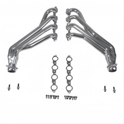 BBK Full-Length Headers 40440 Headers, Long Tube, Steel, Polished Ceramic Coated, Chevy, 6.2L, Pair