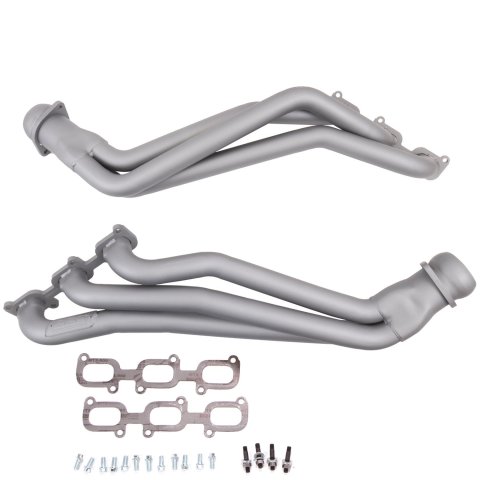 BBK Full-Length Headers 1642 Headers, Long Tube, Steel, Titanium Ceramic, Ford, 3.7L, Pair