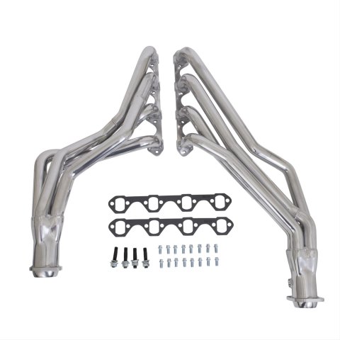 BBK Full-Length Headers 15310 Headers, Equal Length, Long Tube, Steel, Ceramic Coated, Ford, 5.0L, Pair