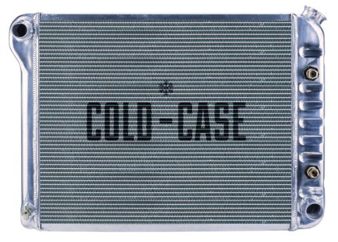Cold Case Performance Aluminum Radiators for 1968 CHEVY II, 1969-1979 NOVA - CHN543A Radiator, Performance, Aluminum, Polished, Crossflow, 2 Row, Transmission Cooler, Chevy, Nova, Small Block, Each