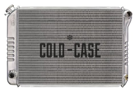 Cold Case Performance Aluminum Radiators LMM570-5 Radiator, Performance, Aluminum, Polished, Crossflow, 2 Row, Coyote Swap, Ford, Each