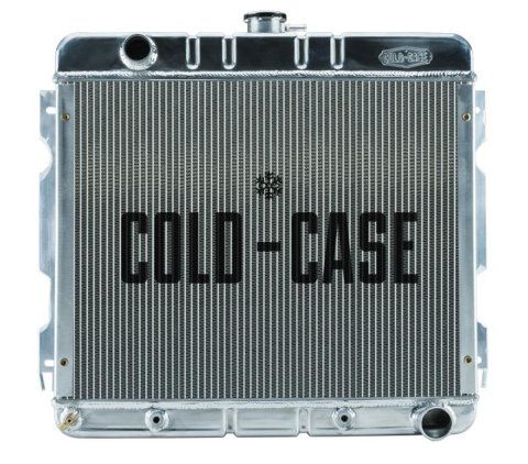Cold Case Performance Aluminum Radiators MOP755A Radiator, Performance, Aluminum, Polished, Downflow, 2 Row, Transmission Cooler, Dodge, Plymouth, Small Block, Each