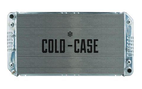 Cold Case Performance Aluminum Radiators for 1994-1996 IMPALA - CHI579A Radiator, Performance, Aluminum, Polished, Crossflow, 2 Row, Transmission Cooler, Chevy, Each