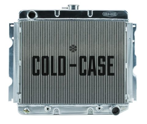 Cold Case Performance Aluminum Radiators MOP752A Radiator, Performance, Aluminum, Polished, Downflow, 2 Row, Transmission Cooler, Dodge, Plymouth, Big Block, Each