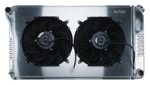 Cold Case Performance Aluminum Radiators GMA42SK Radiator, Performance, Aluminum, Polished, Downflow, 2 Row, without Transmission Cooler, Buick, Chevrolet, GMC, Oldsmobile, Pontiac, Each