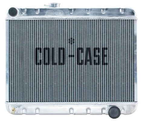 Cold Case Performance Aluminum Radiators for 1966-1967 GTO, LEMANS, TEMPEST - GPG38 Radiator, Performance, Aluminum, Polished, Downflow, 2 Row, Pontiac, Each