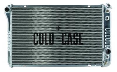 Cold Case Performance Aluminum Radiators for 1982-1992 CAMARO, FIREBIRD - LMP590A Radiator, Performance, Aluminum, Polished, Crossflow, 2 Row, Transmission Cooler, Chevy, Pontiac, Each