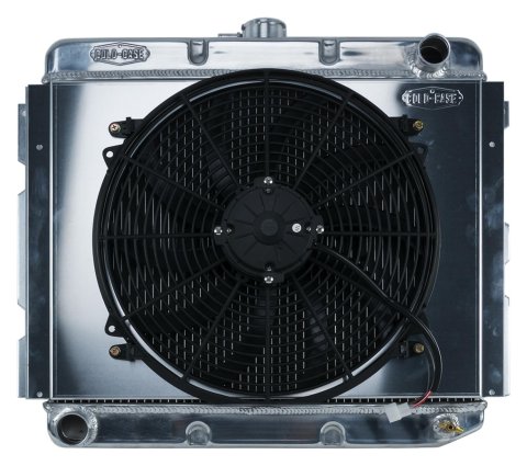 Cold Case Performance Aluminum Radiator Modules MOP753K Radiator, Performance, Module, Aluminum, Polished, Downflow, 2 Row, Single 16 in. Fan, Dodge, Plymouth, Big Block, Kit
