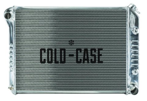 Cold Case Performance Aluminum Radiators for 1968 CHEVY II, 1969-1972 NOVA - CHN548A Radiator, Performance, Aluminum, Polished, Crossflow, 2 Row, Transmission Cooler, Chevy, Nova, Big Block, Each
